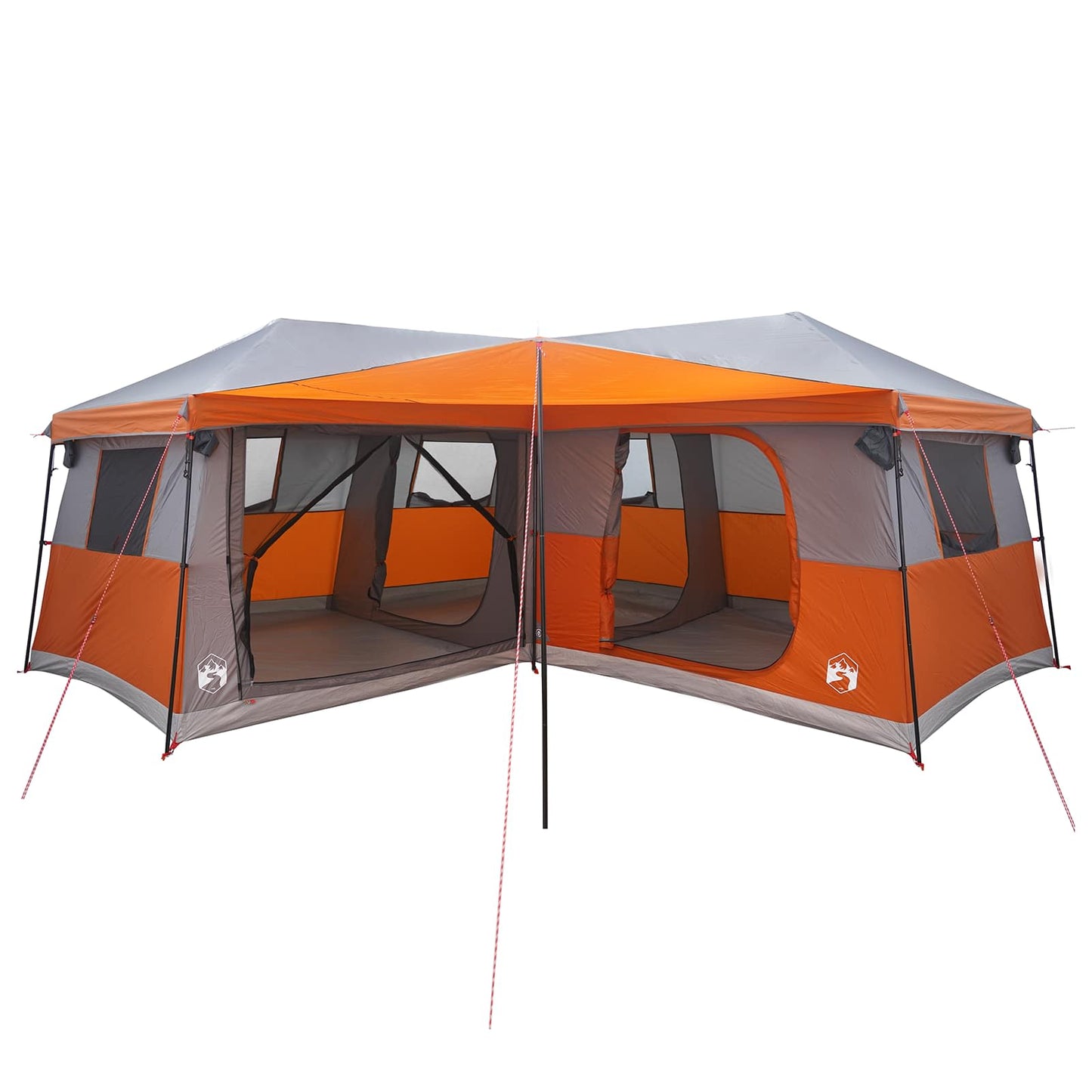 vidaXL Family Tent with Rainfly Water-Resistant 14-Person - Grey