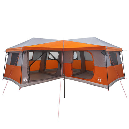 vidaXL Family Tent with Rainfly Water-Resistant 14-Person - Grey