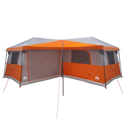 vidaXL Family Tent with Rainfly Water-Resistant 14-Person - Grey