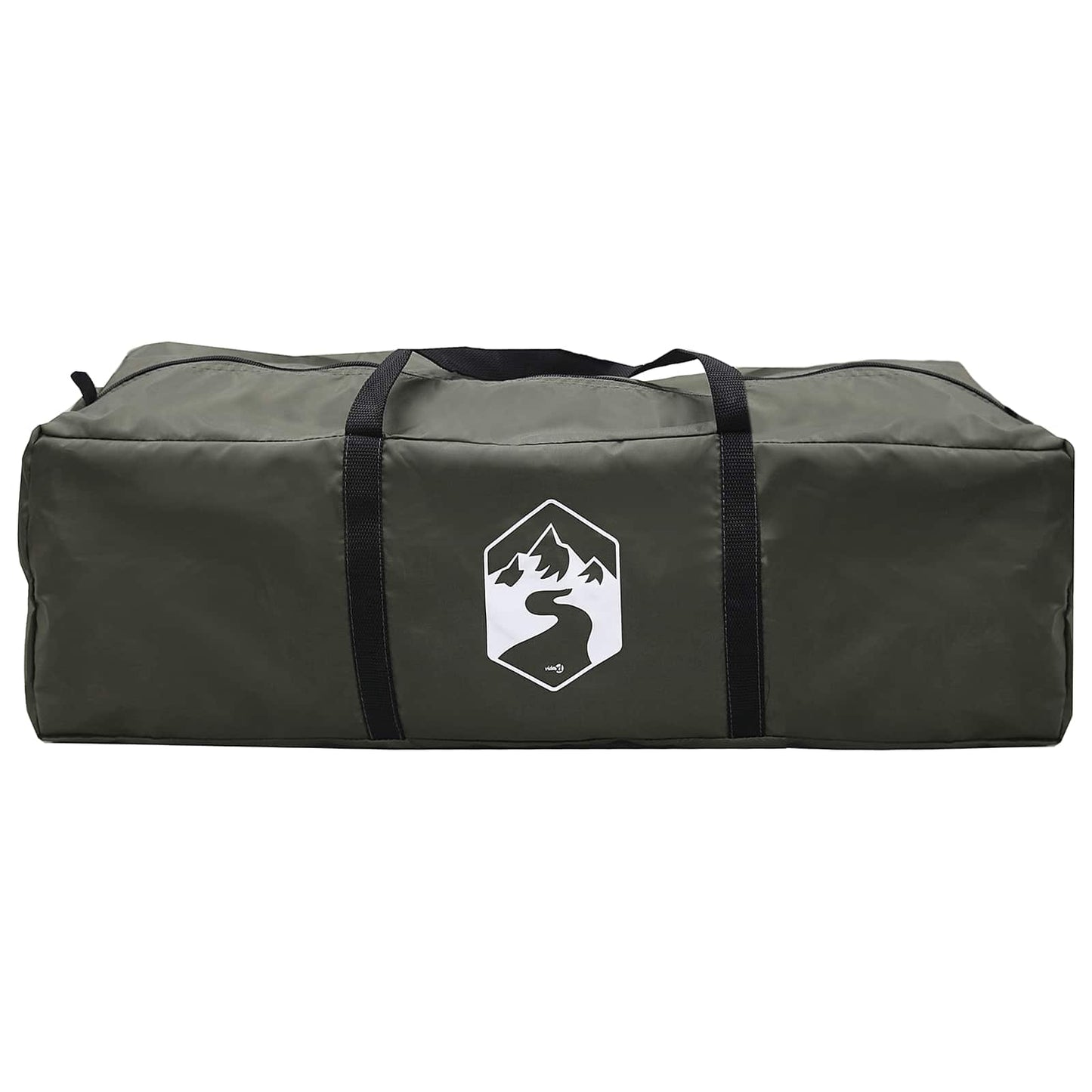 vidaXL Family Tent with Rainfly Water-Resistant 14-Person Army Green