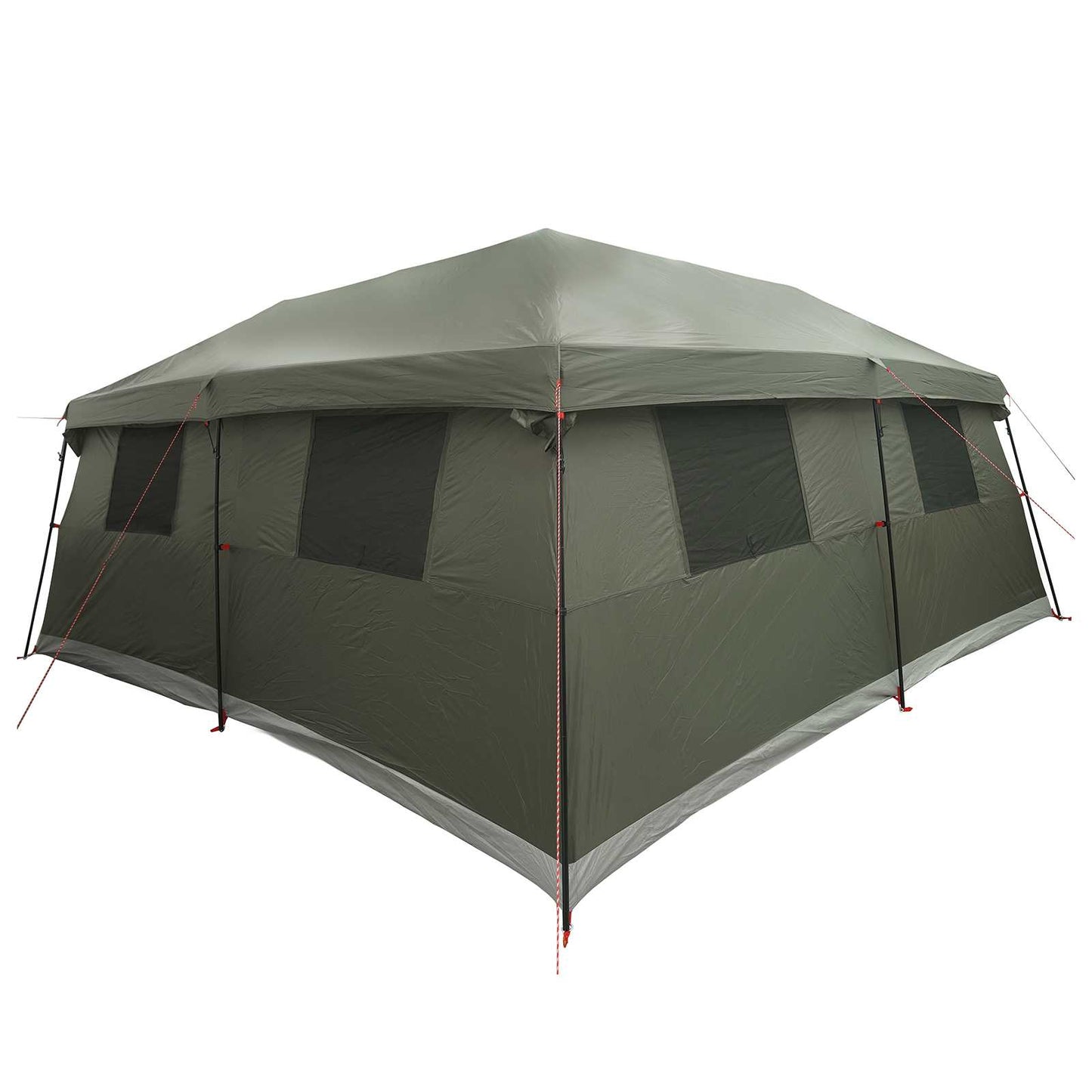vidaXL Family Tent with Rainfly Water-Resistant 14-Person Army Green