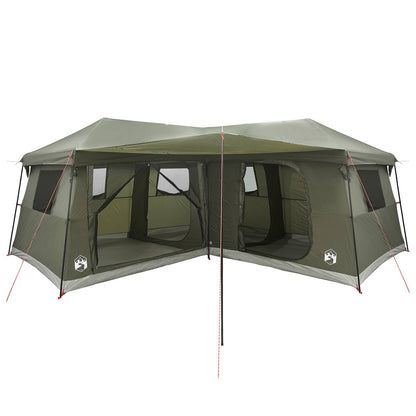 vidaXL Family Tent with Rainfly Water-Resistant 14-Person Army Green