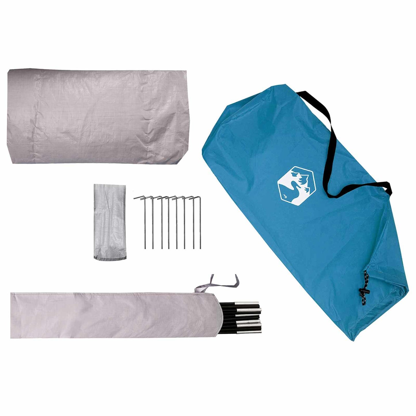 vidaXL Hiking Tent Water-Resistant 2-Person Blue