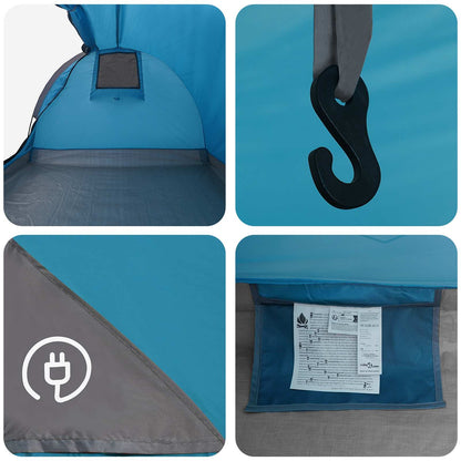 vidaXL Hiking Tent Water-Resistant 2-Person Blue