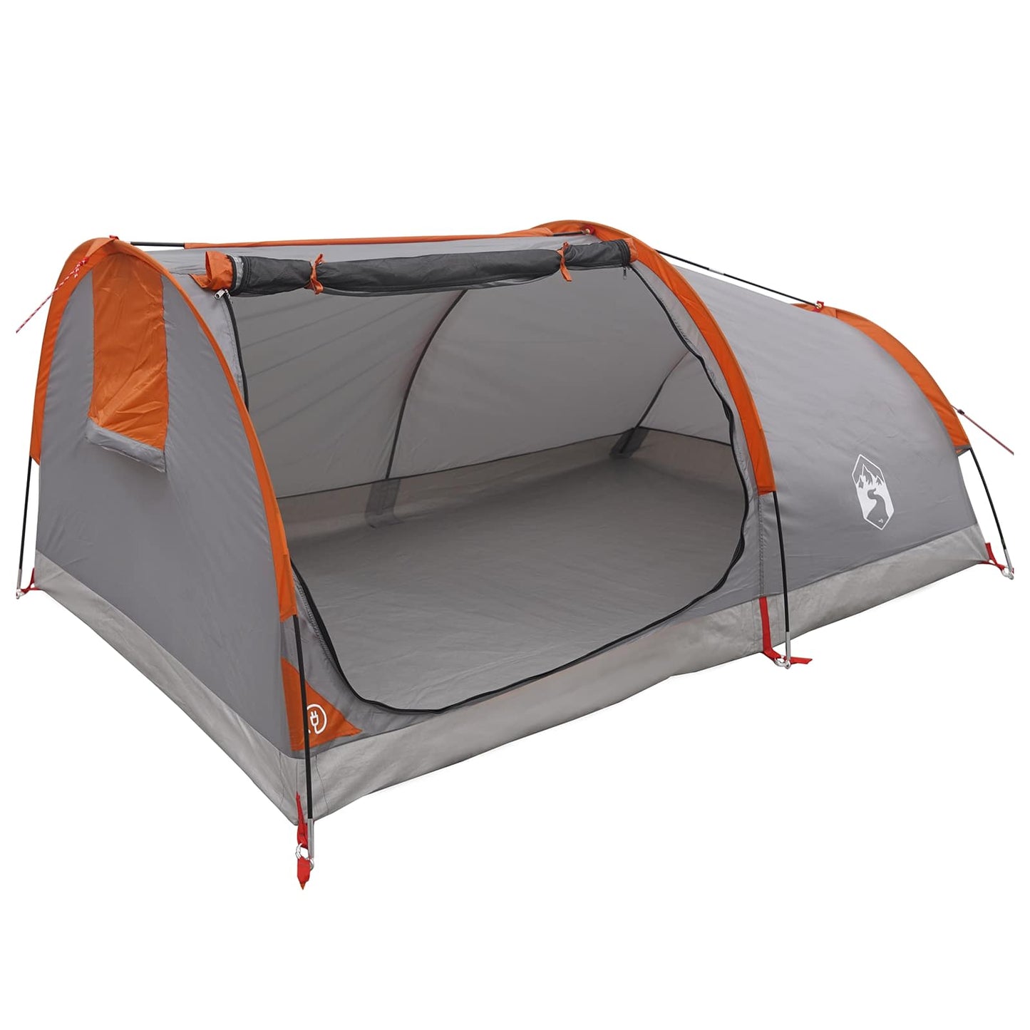 vidaXL Hiking Tent Water-Resistant 2-Person Grey and Orange