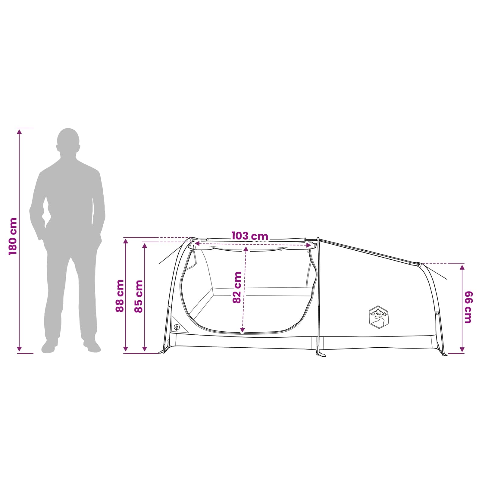 vidaXL Hiking Tent Water-Resistant 1-Person 1-Person Green