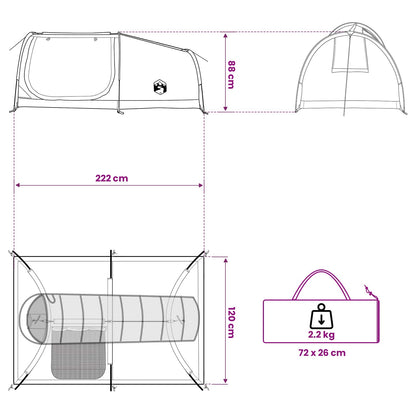 vidaXL Hiking Tent Water-Resistant 1-Person 1-Person Green