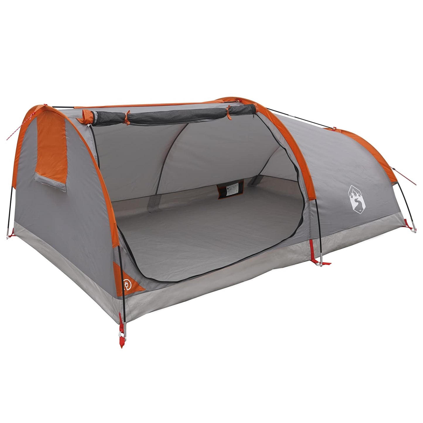 vidaXL Hiking Tent Water-Resistant 1-Person Grey and Orange