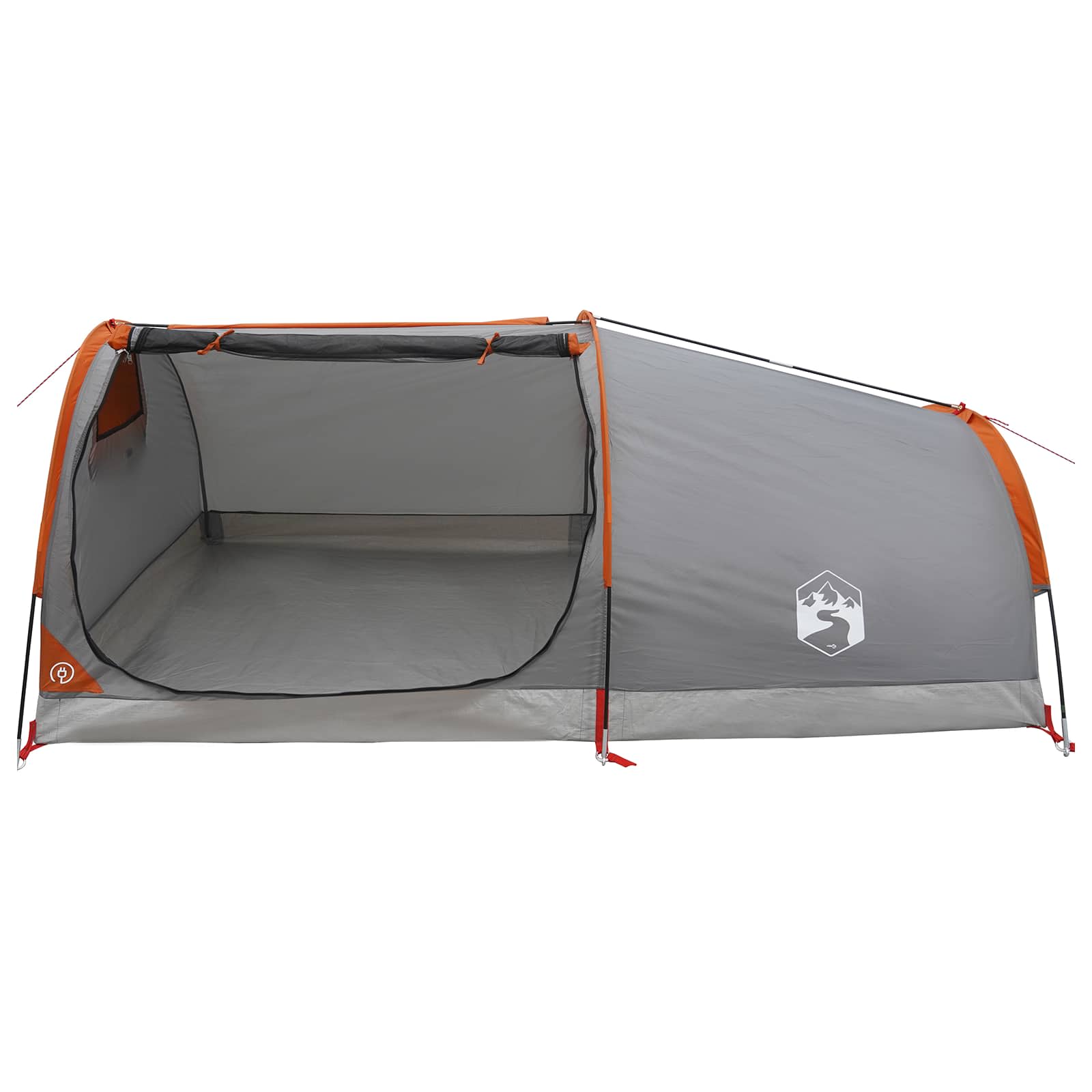 vidaXL Hiking Tent Water-Resistant 1-Person Grey and Orange