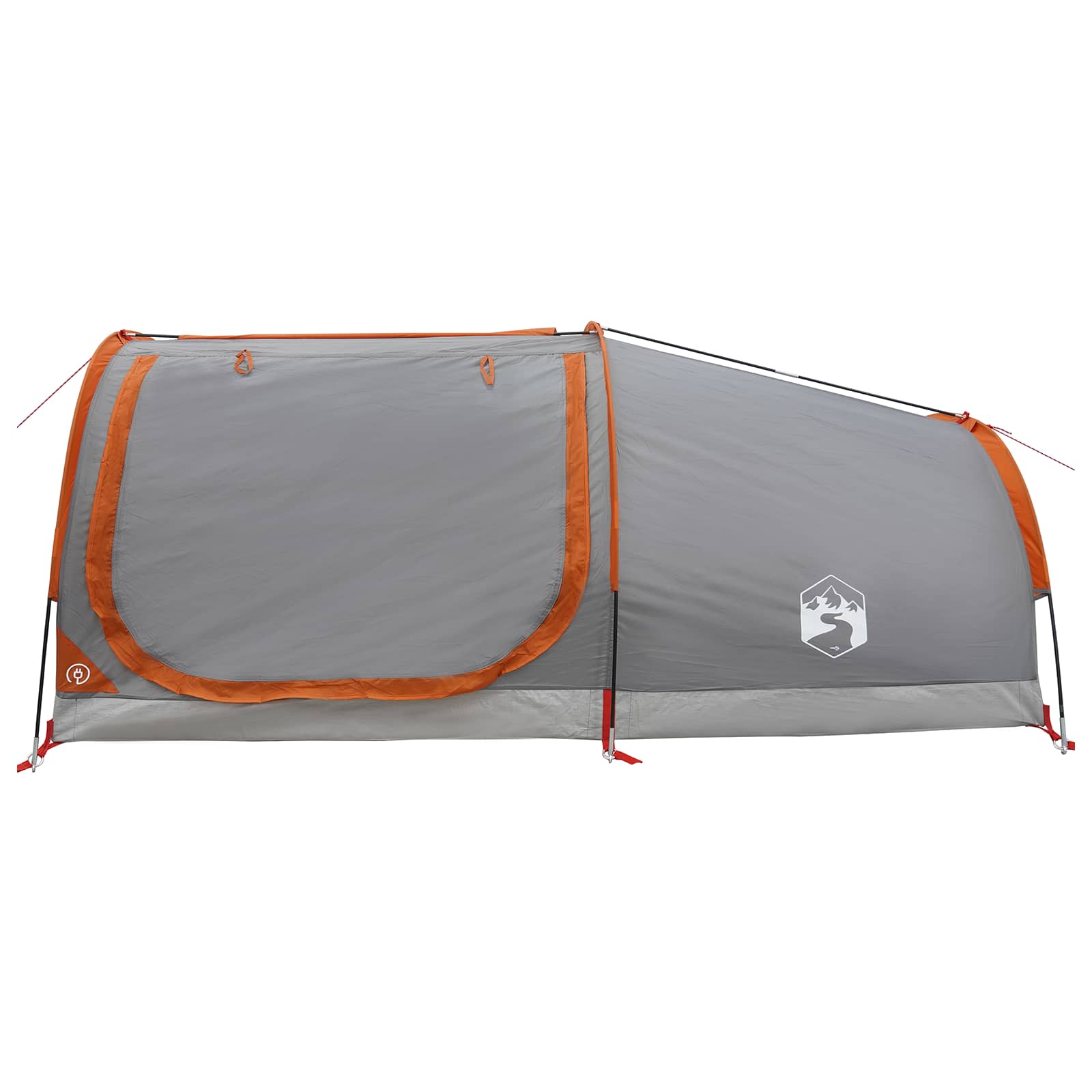 vidaXL Hiking Tent Water-Resistant 1-Person Grey and Orange
