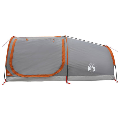 vidaXL Hiking Tent Water-Resistant 1-Person Grey and Orange