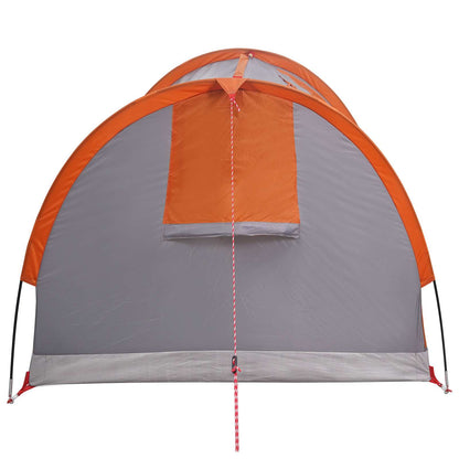 vidaXL Hiking Tent Water-Resistant 1-Person Grey and Orange