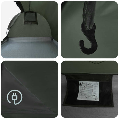 vidaXL Hiking Tent Water-Resistant 1-Person Army Green