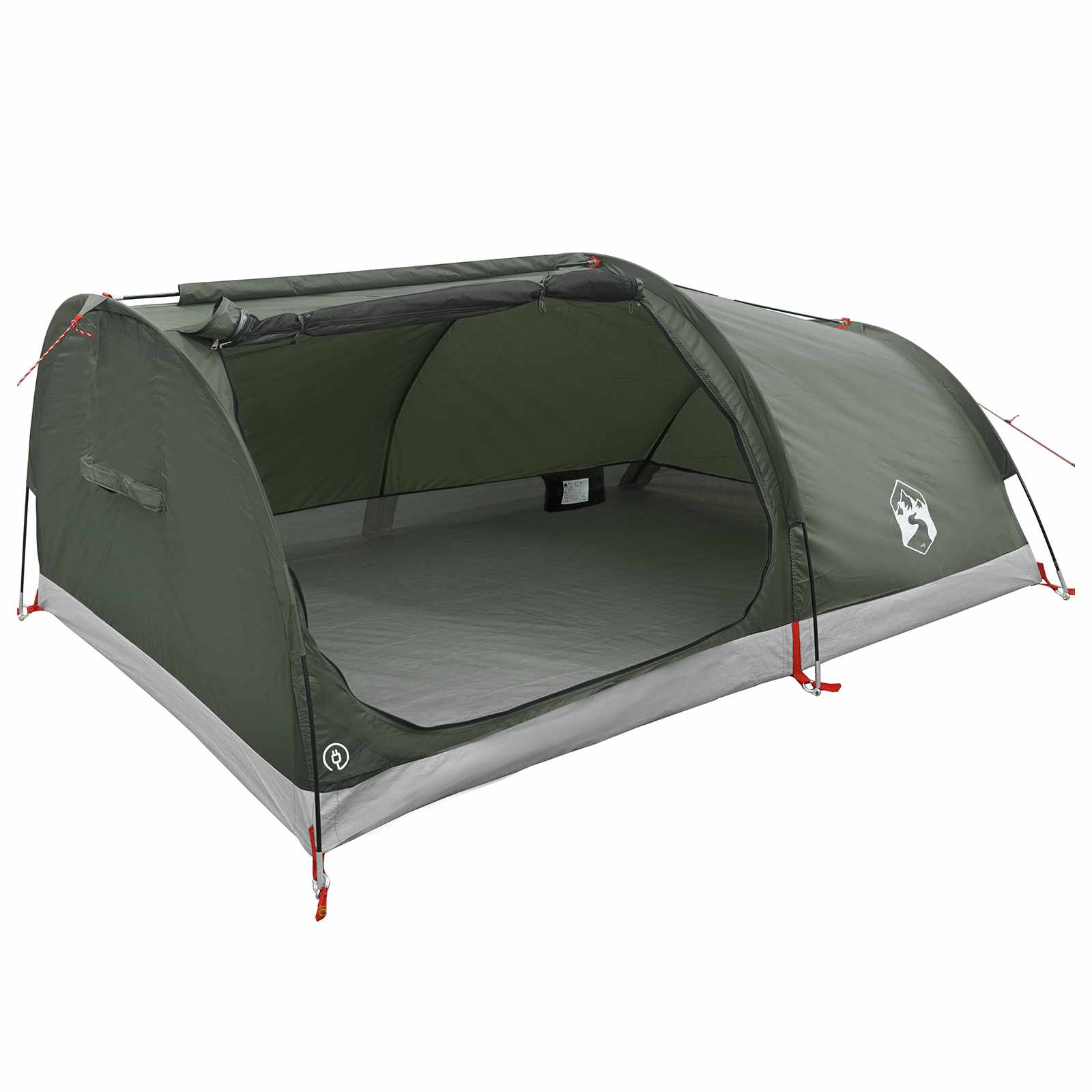 vidaXL Hiking Tent Water-Resistant 1-Person Army Green