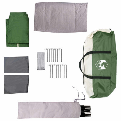 vidaXL Family Tent with Rainfly Water-resistant 18-Person Green - 41984