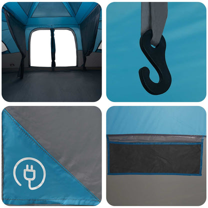 vidaXL Family Tent with Rainfly Water-resistant 18-Person Blue - 41993