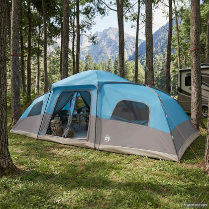 vidaXL Family Tent with Rainfly Water-resistant 18-Person Blue - 41993