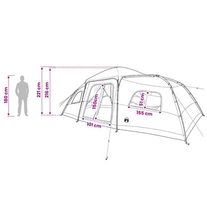 vidaXL Family Tent with Rainfly Water-resistant 18-Person Blue - 41993