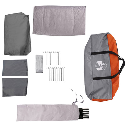 vidaXL Family Tent with Rainfly Water-resistant 18-Person - Grey - 41998