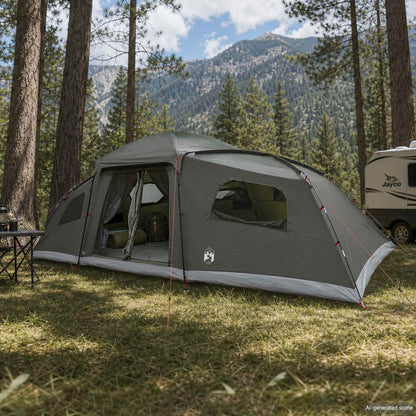 vidaXL Family Tent with Rainfly Water-resistant 18-Person Army Green