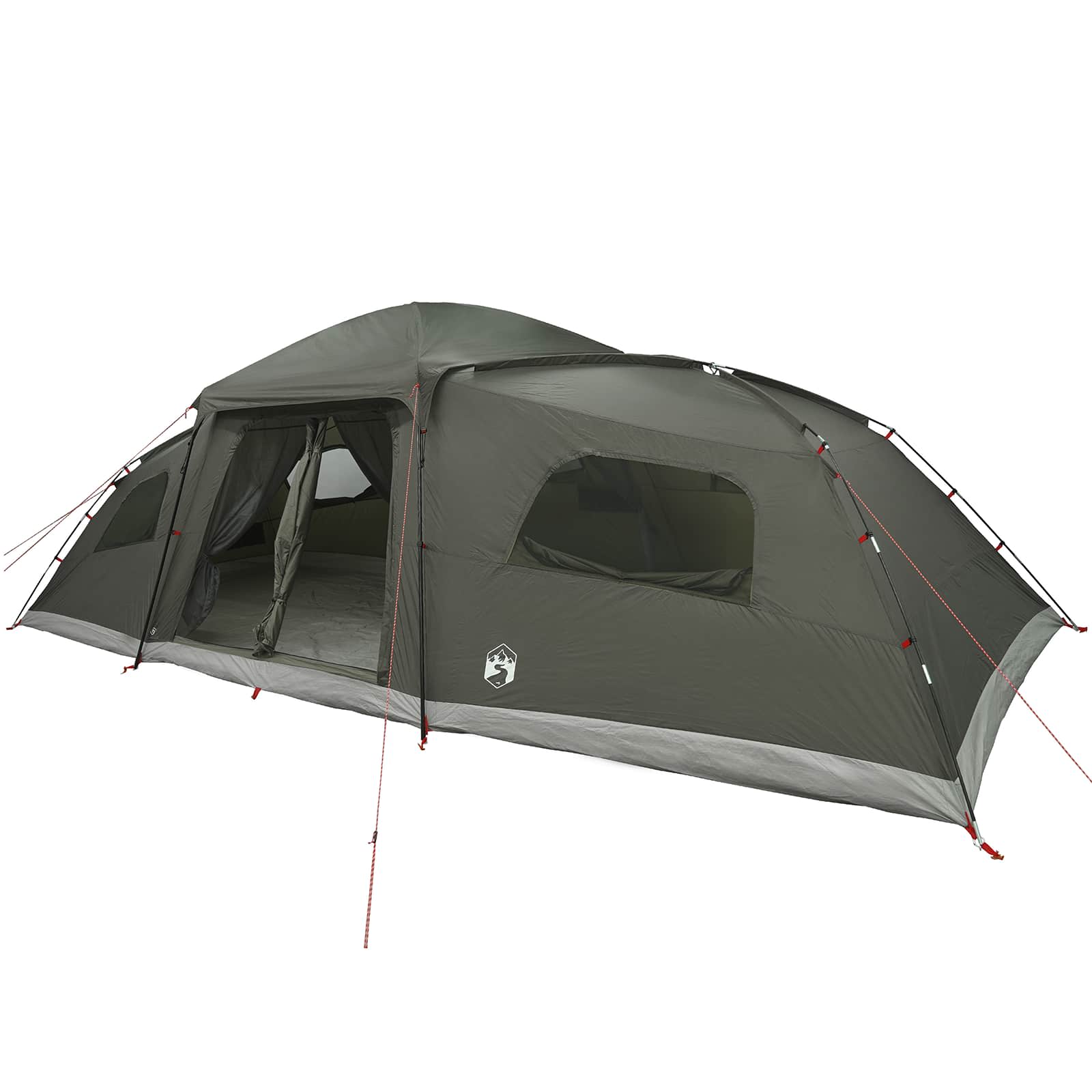 vidaXL Family Tent with Rainfly Water-resistant 18-Person Army Green