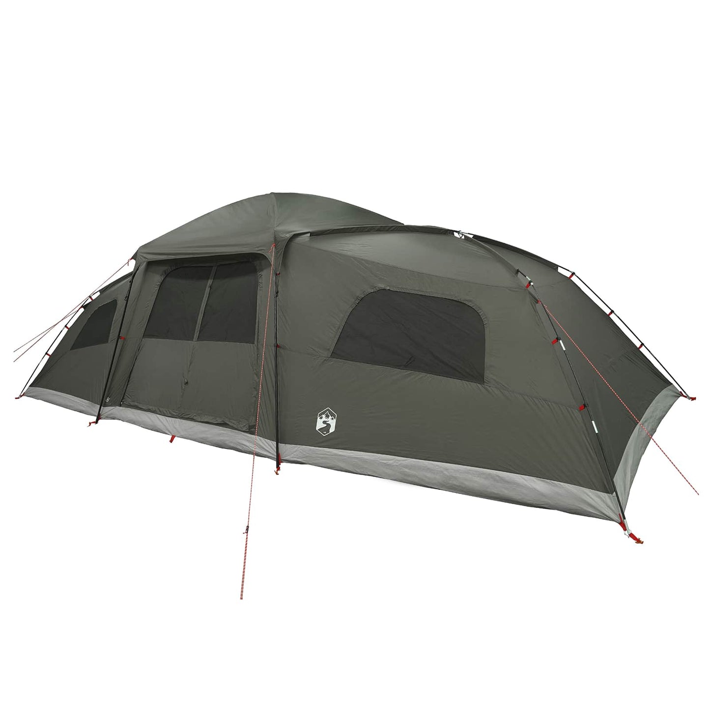 vidaXL Family Tent with Rainfly Water-resistant 18-Person Army Green