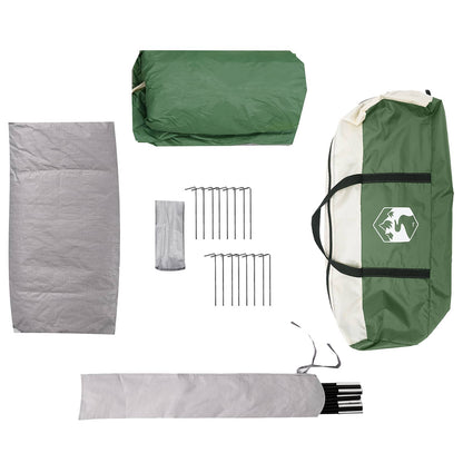 vidaXL Tunnel Tent with Rainfly Water-Resistant 10-Person Green