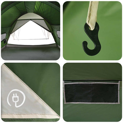 vidaXL Tunnel Tent with Rainfly Water-Resistant 10-Person Green