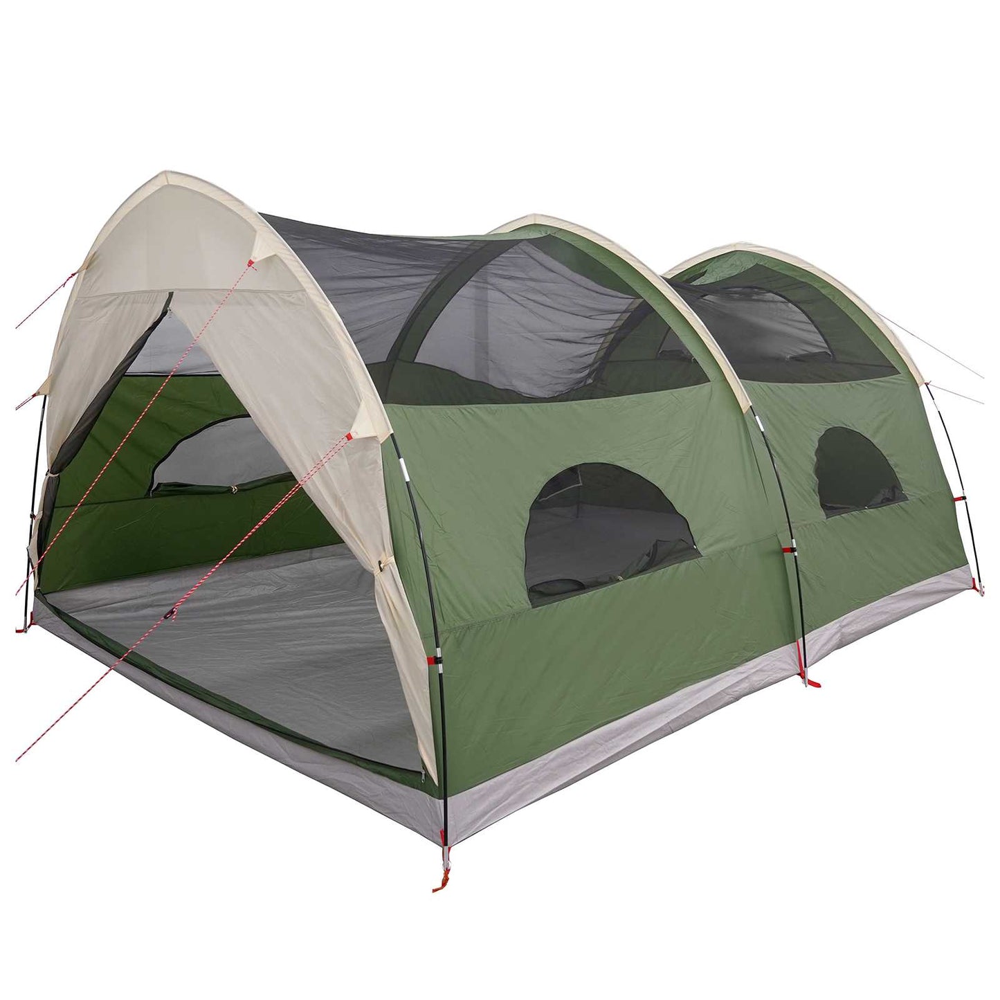 vidaXL Tunnel Tent with Rainfly Water-Resistant 10-Person Green