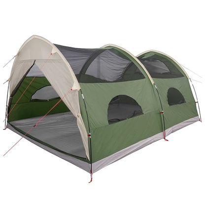 vidaXL Tunnel Tent with Rainfly Water-Resistant 10-Person Green