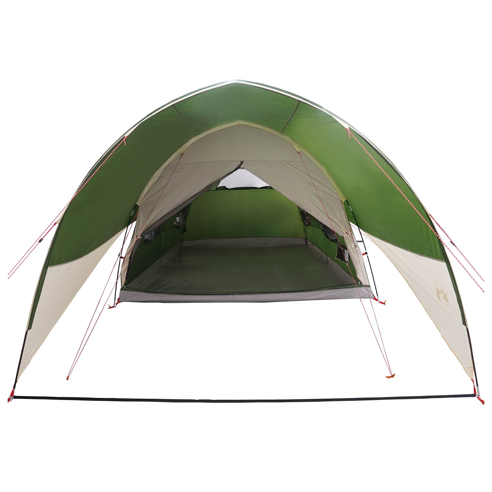 vidaXL Tunnel Tent with Rainfly Water-Resistant 10-Person Green