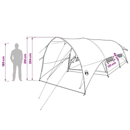 vidaXL Tunnel Tent with Rainfly Water-Resistant 10-Person Green