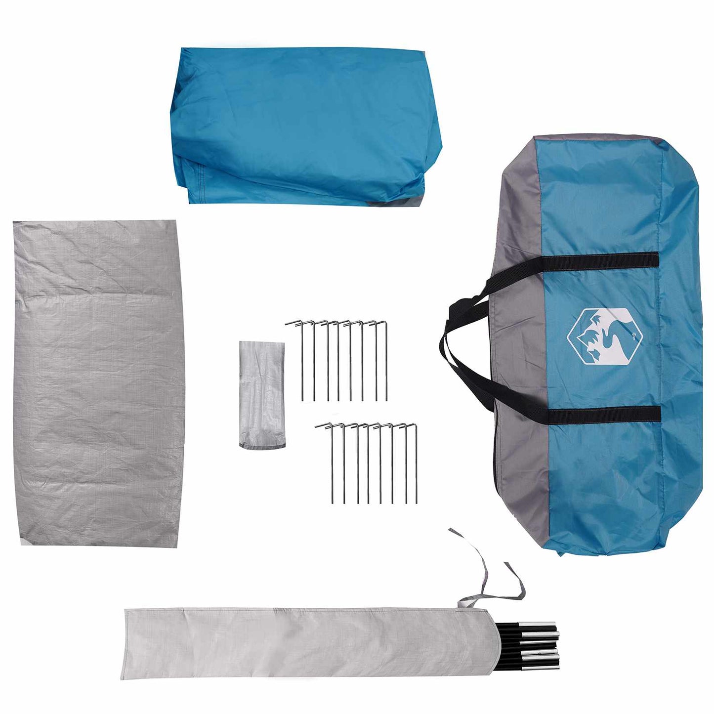 vidaXL Tunnel Tent with Rainfly Water-Resistant 10-Person Blue