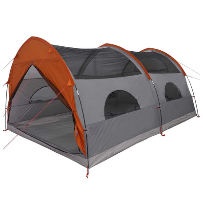 vidaXL Tunnel Tent with Rainfly Water-Resistant 10-Person - Grey