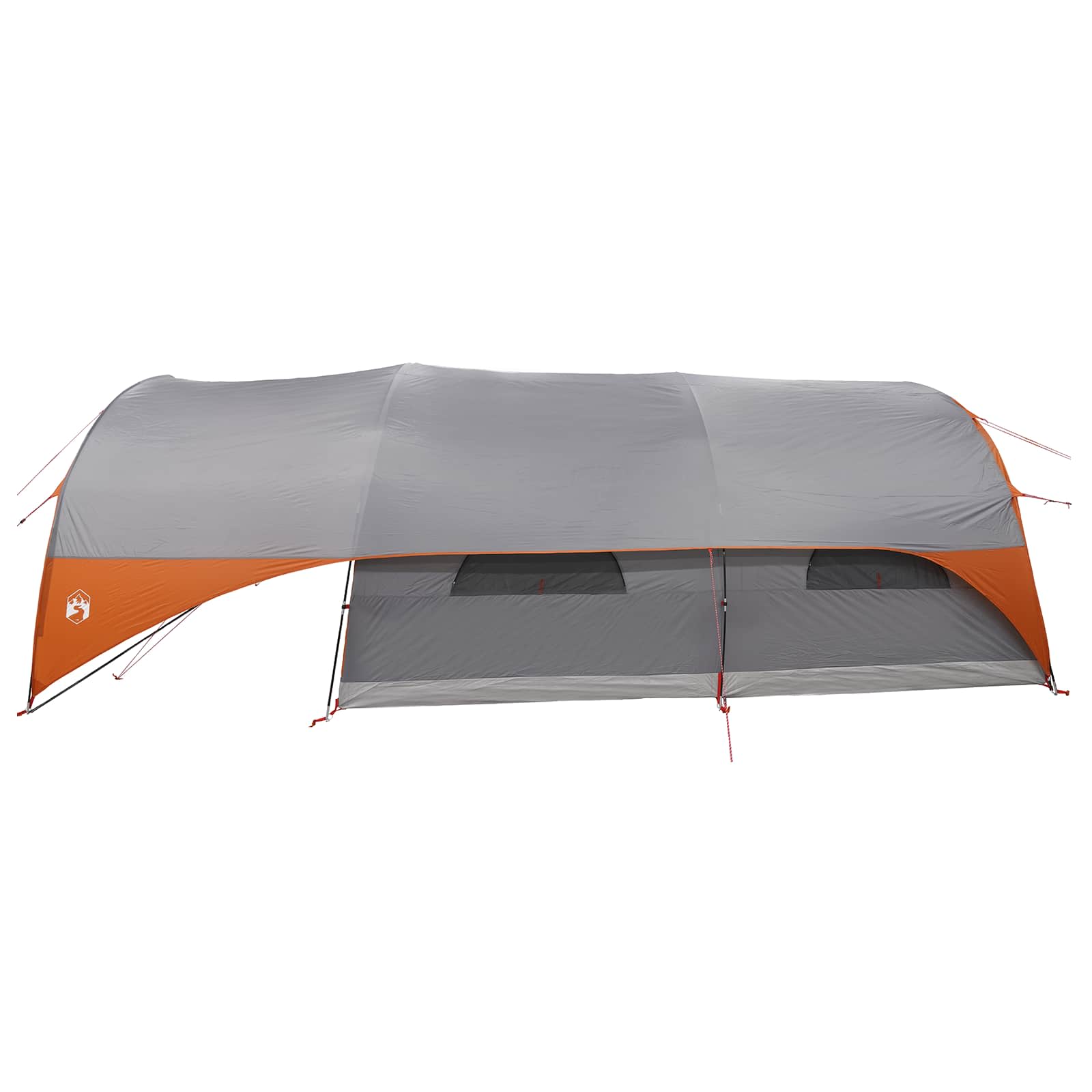vidaXL Tunnel Tent with Rainfly Water-Resistant 10-Person - Grey