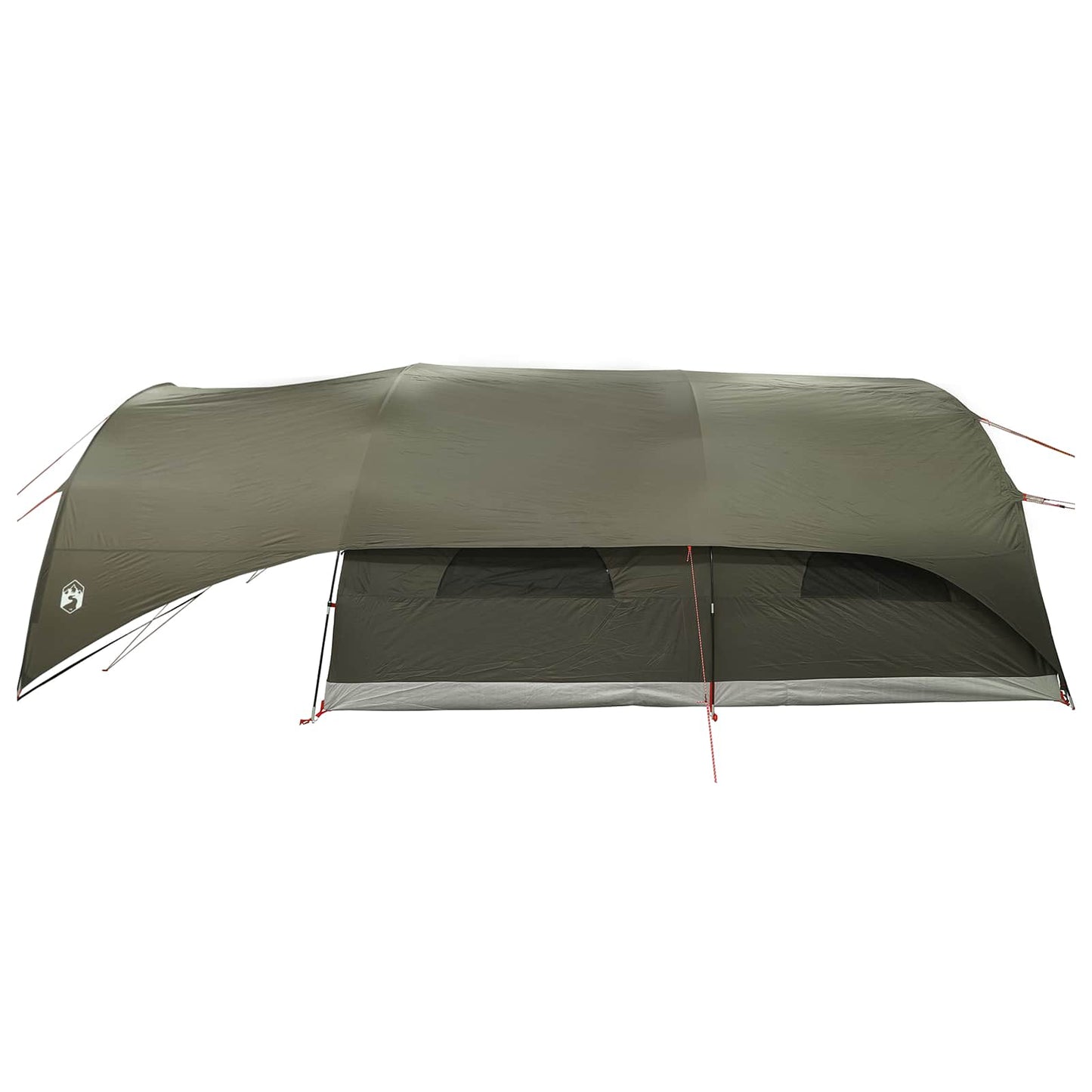 vidaXL Tunnel Tent with Rainfly Water-Resistant 10-Person Army Green