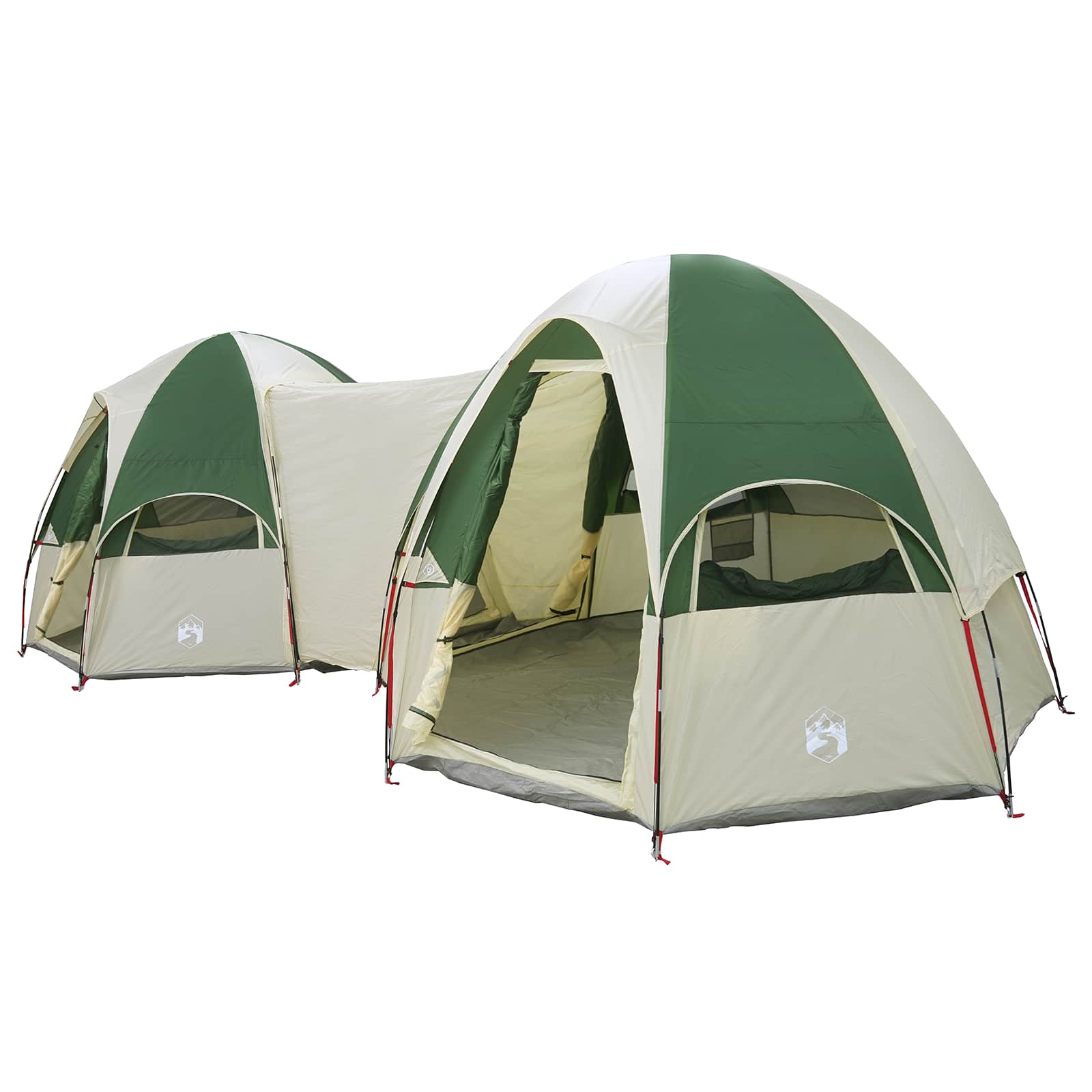 vidaXL Family Tent with Rainfly Water-resistant 14-Person Green - 42013