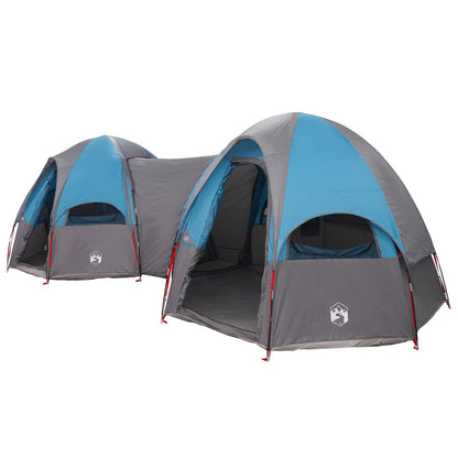 vidaXL Family Tent with Rainfly Water-resistant 14-Person Blue - 42020