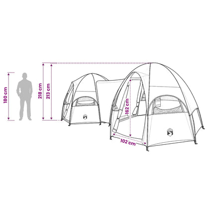 vidaXL Family Tent with Rainfly Water-resistant 14-Person Blue - 42020