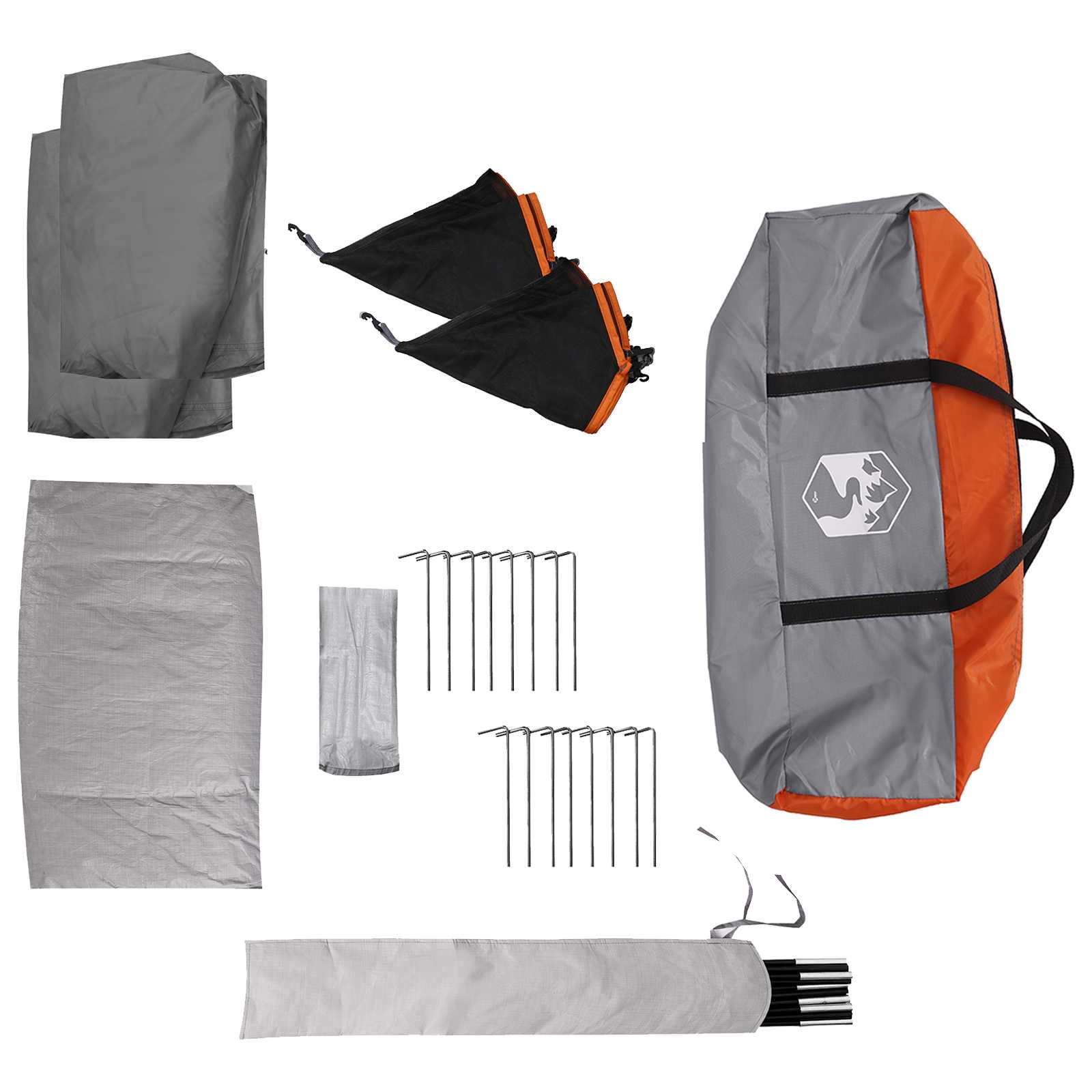 vidaXL Family Tent with Rainfly Water-resistant 14-Person - Grey - 42024