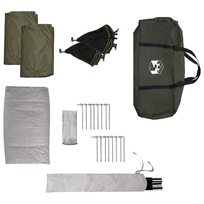 vidaXL Family Tent with Rainfly Water-resistant 14-Person Army Green - 42027