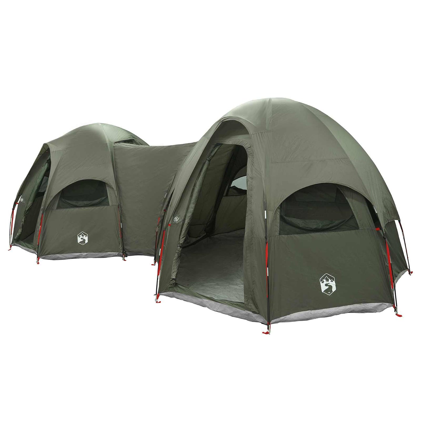 vidaXL Family Tent with Rainfly Water-resistant 14-Person Army Green - 42027
