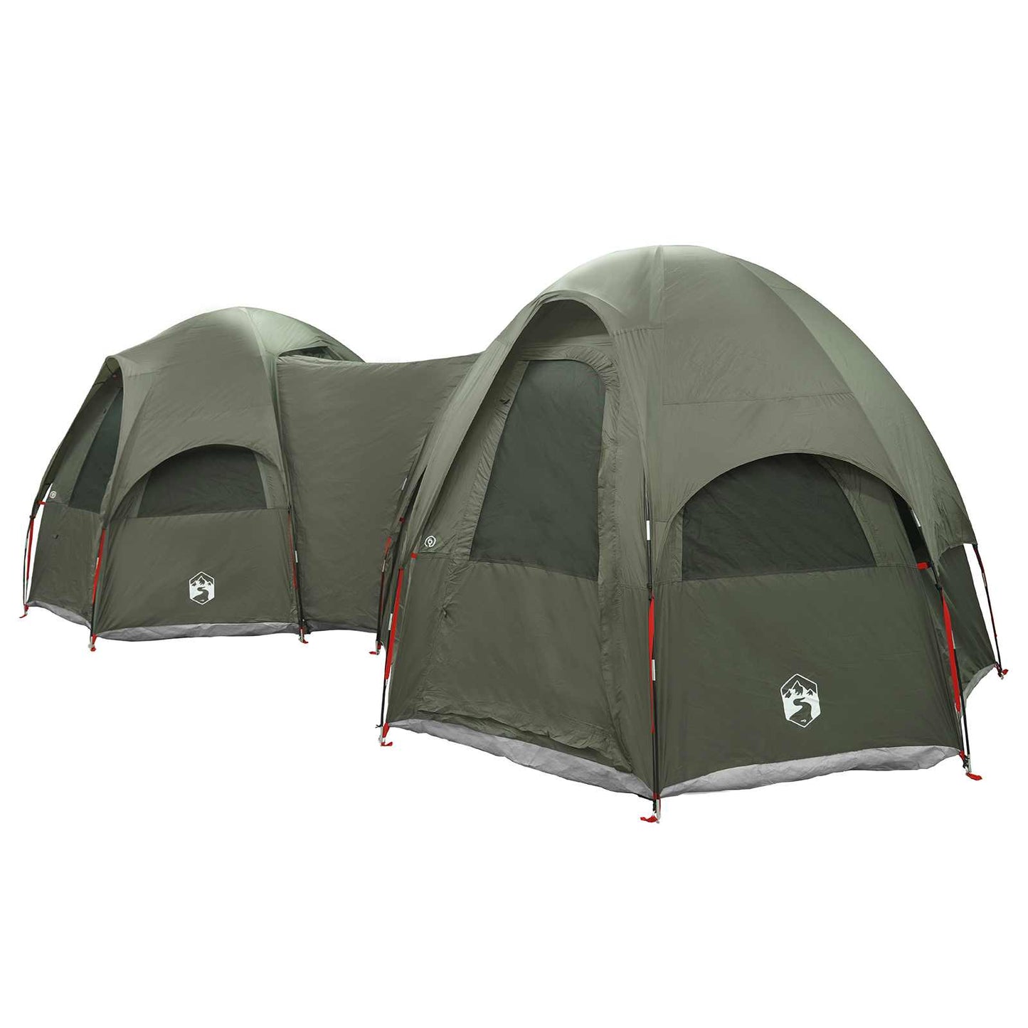 vidaXL Family Tent with Rainfly Water-resistant 14-Person Army Green - 42027