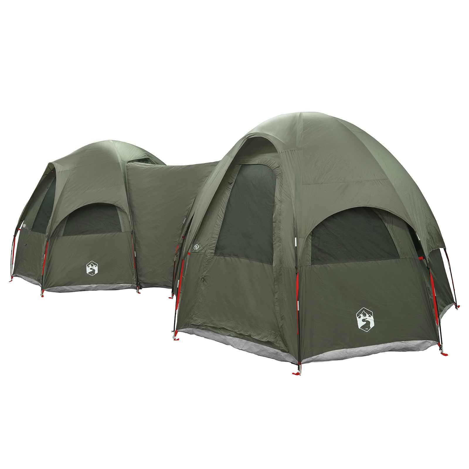 vidaXL Family Tent with Rainfly Water-resistant 14-Person Army Green - 42027