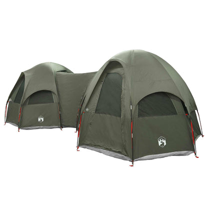 vidaXL Family Tent with Rainfly Water-resistant 14-Person Army Green - 42027