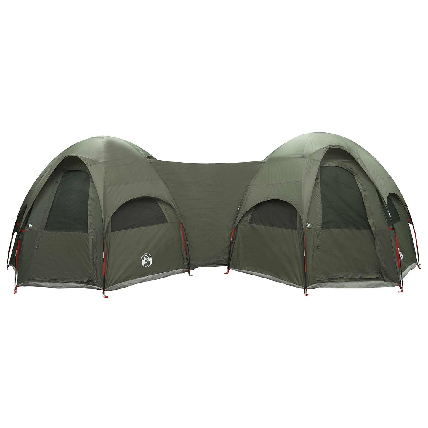 vidaXL Family Tent with Rainfly Water-resistant 14-Person Army Green - 42027