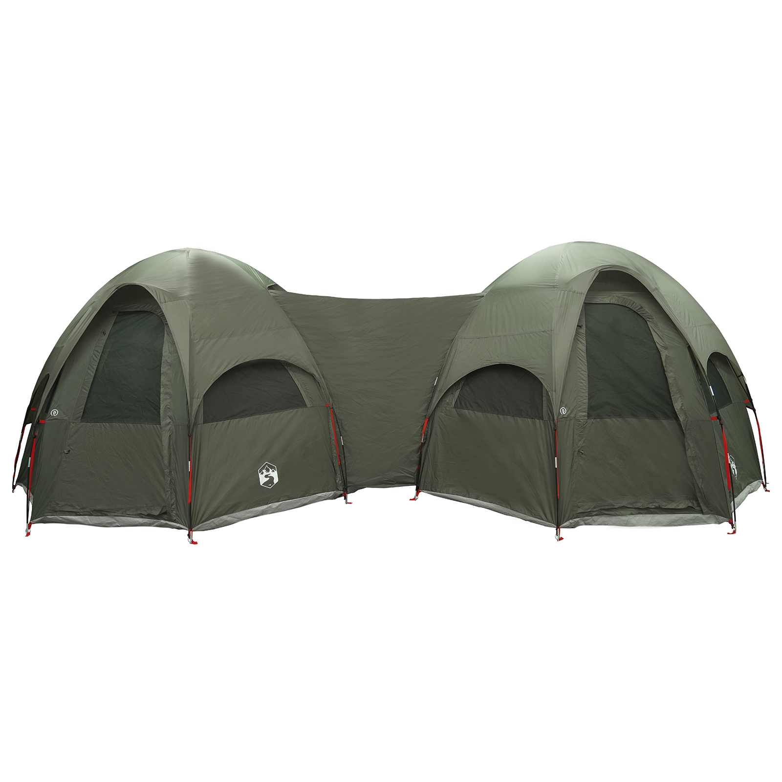 vidaXL Family Tent with Rainfly Water-resistant 14-Person Army Green - 42027