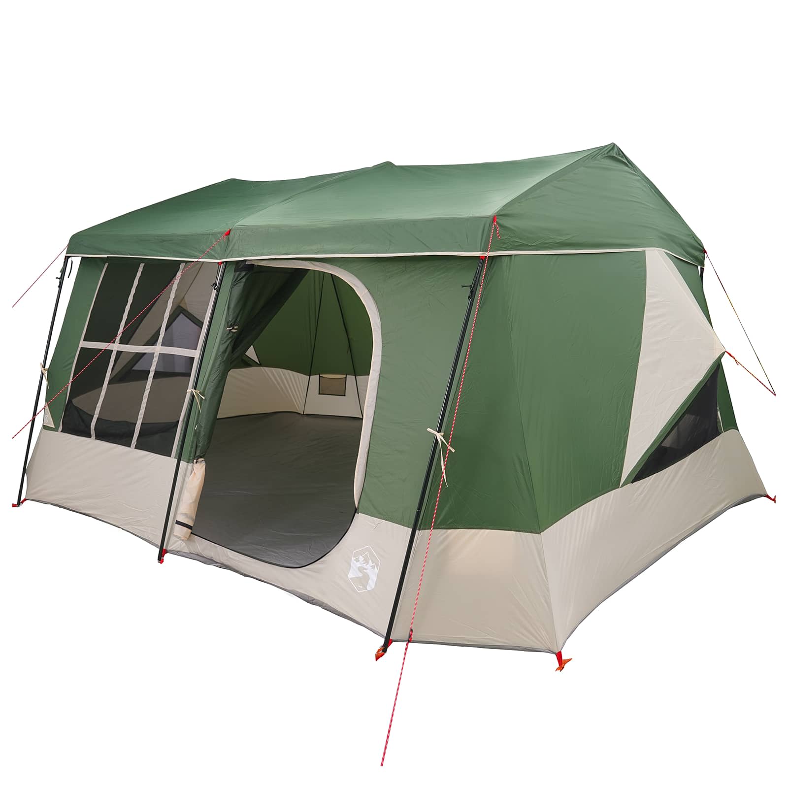 vidaXL Family Tent with Rainfly Water-resistant 9-Person Green