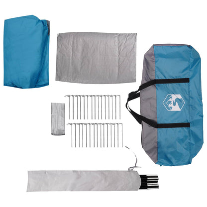vidaXL Family Tent with Rainfly Water-resistant 9-Person Blue