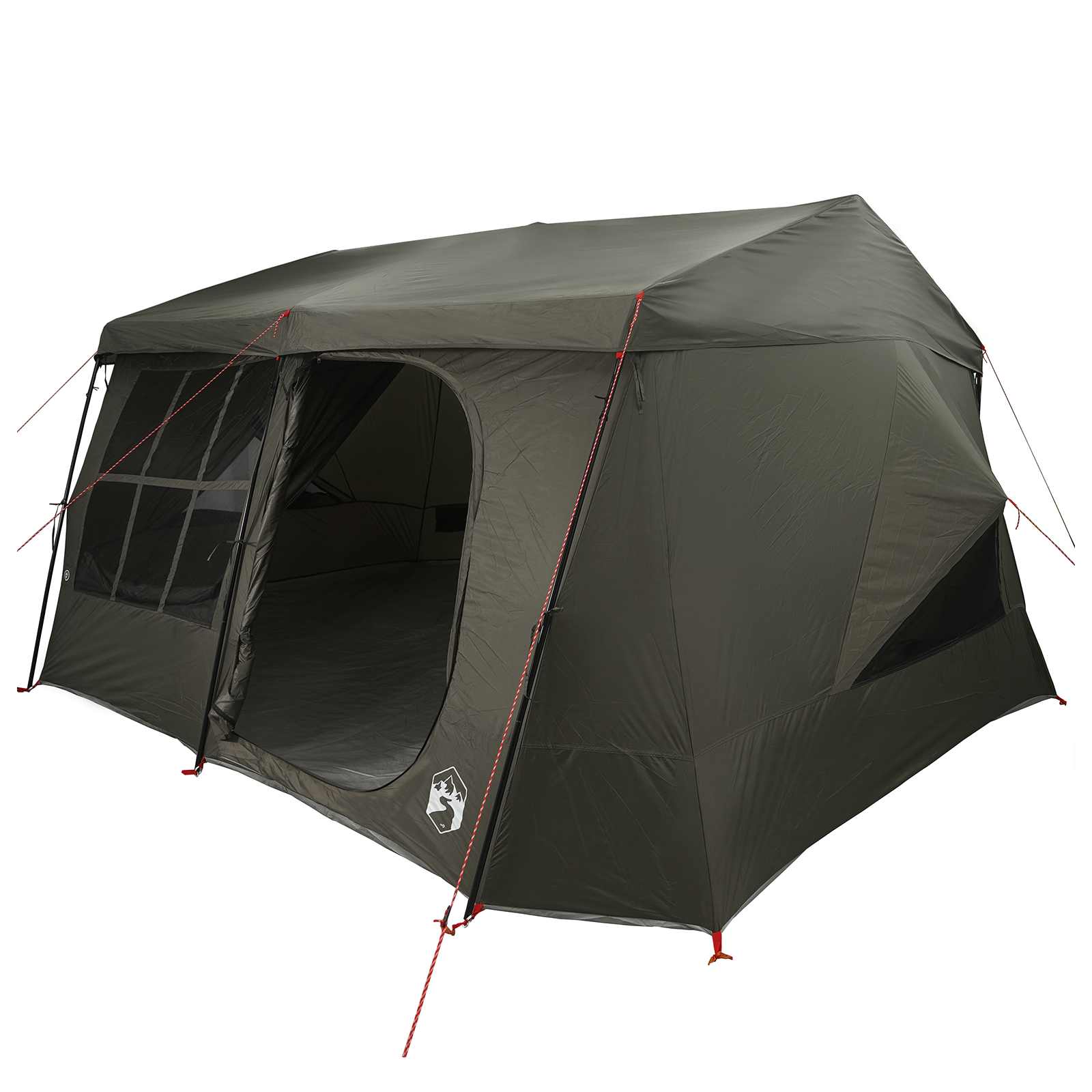 vidaXL Family Tent with Rainfly Water-resistant 9-Person Army Green